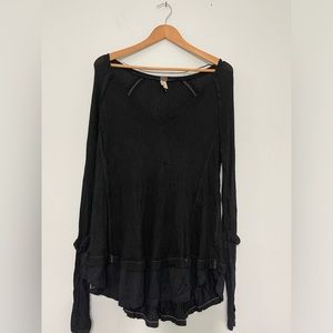 Free people black long sleeve